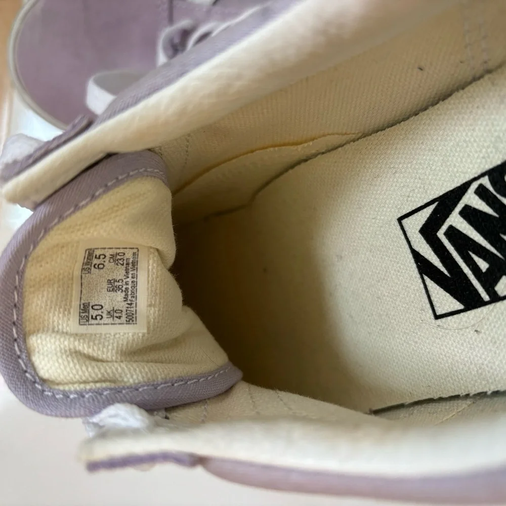 NWT Vans Women's Purple and White Sneakers - Picture 3 of 3